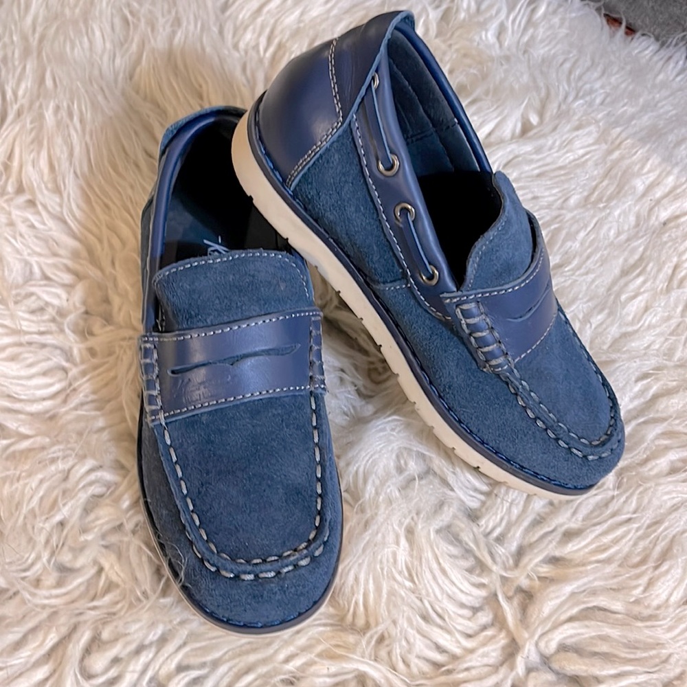 New! Boys Kenneth Cole Leather Loafers-Sz. 12